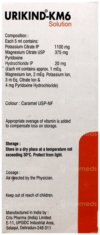 Urikind Km6 Sugar Free Solution 100Ml